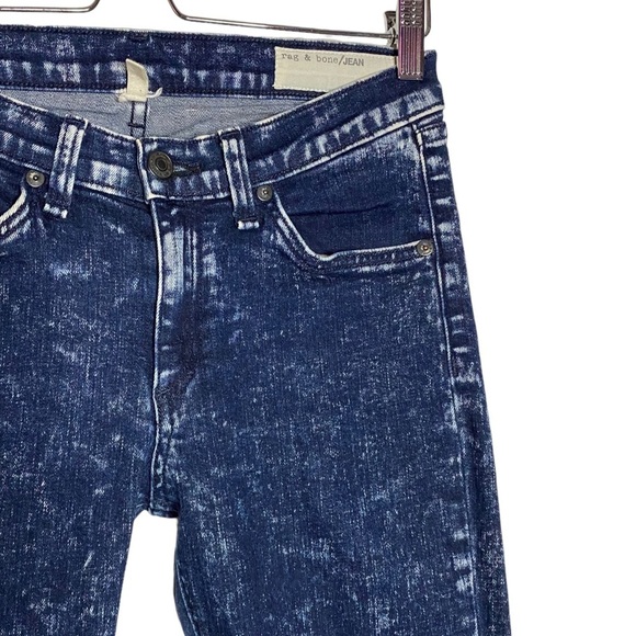 Rag & Bone Acid Wash Blue Skinny Jeans Mid Rise Retro Boho 27 - Picture 6 of 16